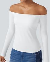 Built-in Bra Ribbed Knit Top